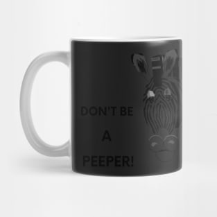 Don't be a peeper zebra vintage retro Mug